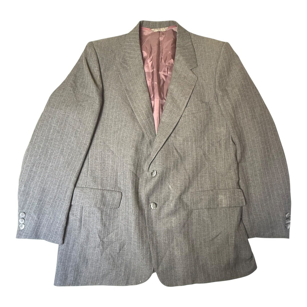 VTG Levi Strauss Co Business Class‎ Suits Pinstripe Blazer Jacket Gray SZ 48R